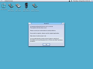 MorphOS 3.1 registration warning